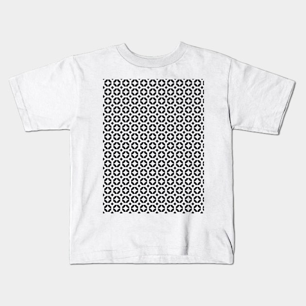 Seamless Pattern IV Black and White Kids T-Shirt by k10artzone